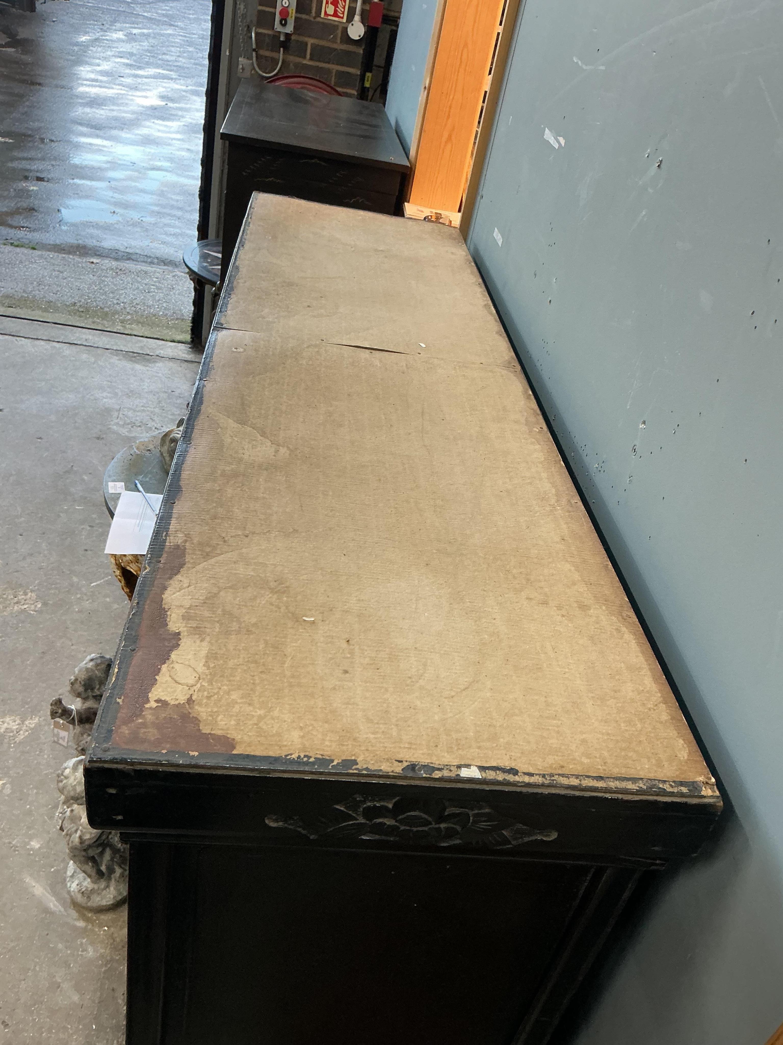 A Japanese Meiji period ebonised cabinet, width 110cm, depth 32cm, height 150cm CITES Submission reference Q4A31H9Q